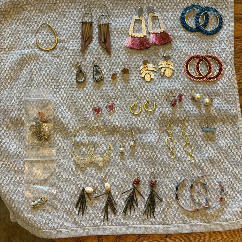 Gold and Silver Geometric Earrings Collection